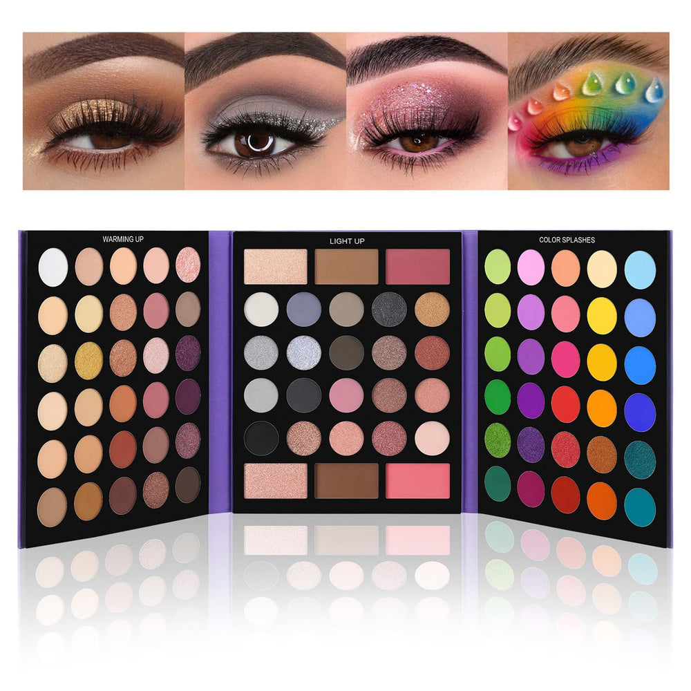 UCANBE Pretty All Set palette open with 86 shades for versatile looks.