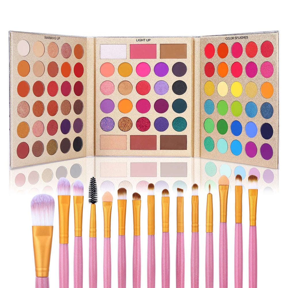 UCANBE Professional 86-colors palette cover in star-pattern case for versatile looks.