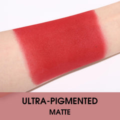 UCANBE Red Single Eyeshadow Palette matte swatch dusty rose adds everyday neutral depth.