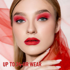 UCANBE Red Single Eyeshadow Palette soft shimmer blue spark provides subtle luminous glow.