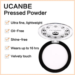 UCANBE white powder texture close-up highlights oil absorption for shine-free look