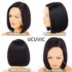 UCUVIC bob wig true-to-length 180% density for natural fullness