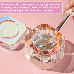 Udefineit dappen dish colorized glaze adds a stylish touch to your nail art workspace.
