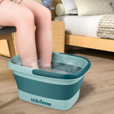 Udefineit foot bath basin folded for storage, ideal for small spaces.