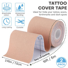 Udefineit tattoo cover tape wide coverage blends skin tone seamlessly.
