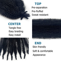 Udinese Springy Afro Twist Hair softened with hot water for styling
