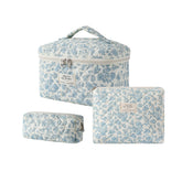uekeboag large floral quilted makeup bag keeps cosmetics organized during travel