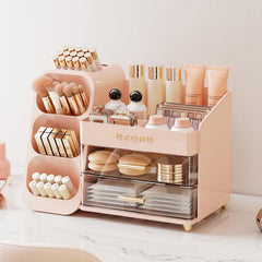 UFORU makeup organizer brush holder close-up shows durable handles for easy access.