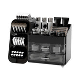 UFORU makeup organizer vanity open compartments keep cosmetics neatly visible and accessible.
