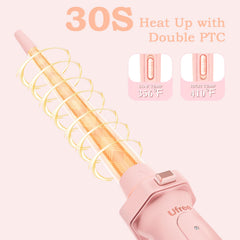 Ufree 1-inch wand attachment enables defined curls.