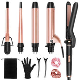 Ufree 5-in-1 curling iron set displayed, showcasing versatile styling options for every look.