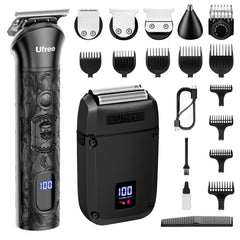Ufree beard trimmer-foil shaver kit with multiple heads enables versatile grooming