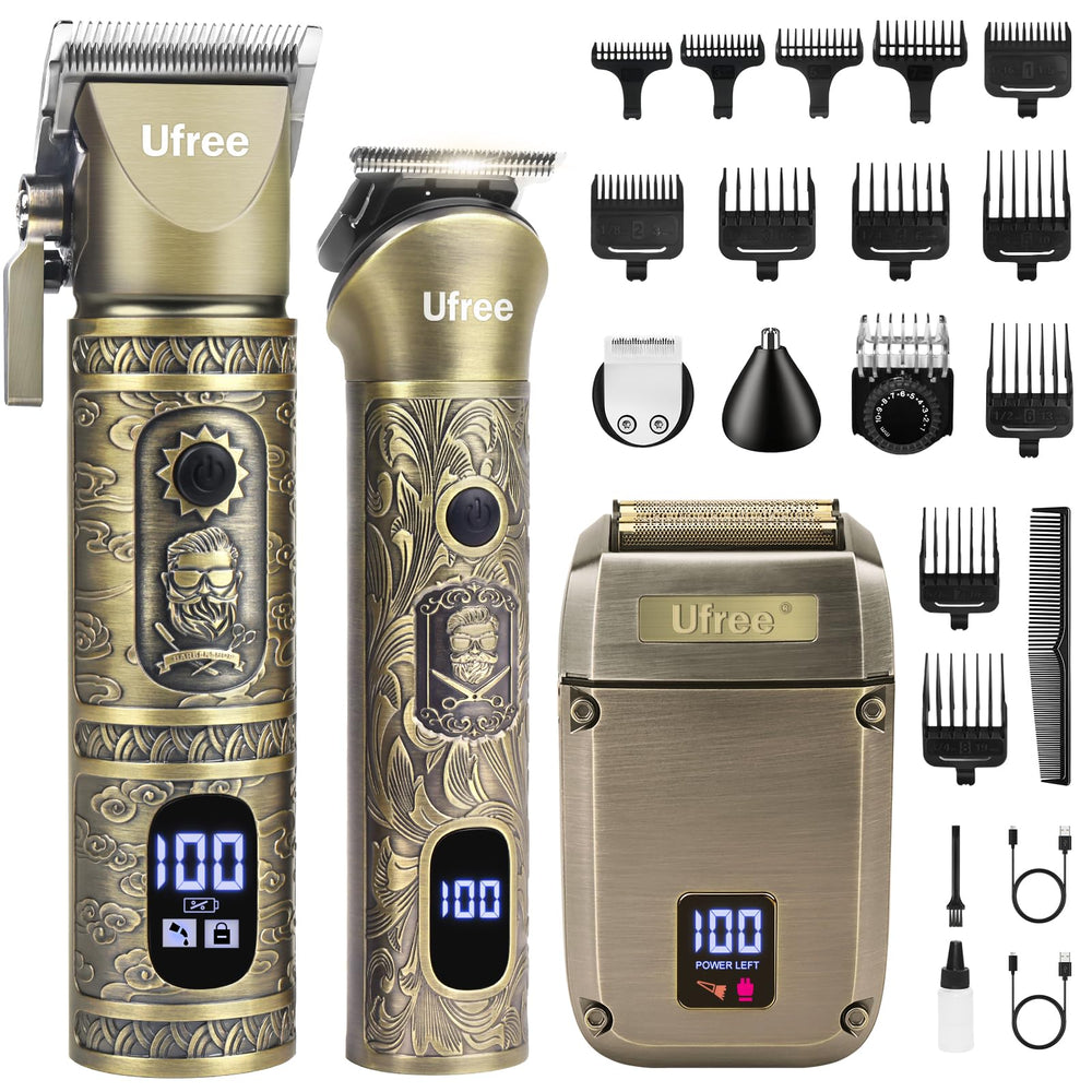 Ufree beard trimmer and hair cutting kit for precise grooming.