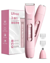 Ufree bikini-trimmer dual-head for smooth bikini line trimming and versatility.