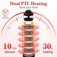 Ufree Ionic Thermal Brush with LED heat settings enables precise styling
