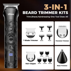 Ufree precision T-blade close-up for clean beard lines and detailing