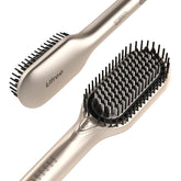 Ufree Upgraded Hair Straightener Brush close-up of dense ceramic bristles for faster styling.