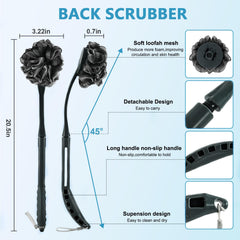 UHIAGREE loofah handle extended reach helps reach feet during shower