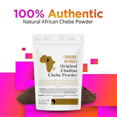 Uhuru Naturals ChadianChebe ingredients closeup featuring natural botanicals.