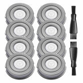 uijino Pitbull replacement heads 8-pack close-up for precise, comfortable shaving.