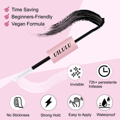 Uilulu precision micro-brush applicator applying strong hold lash bond on the lash line