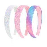 Uintoon headbands set white glitter closeup showcases subtle sparkle for everyday wear