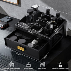 UJQSUN Cologne Organizer on bathroom countertop supports tidy spacing for grooming essentials