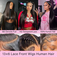UKOWN straight wig with bleached knots for invisible front hairline realism