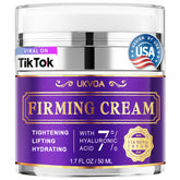 UKVOA Retinol Neck Cream tube close-up shows rich texture for firmer skin.