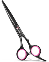 ULG hair cutting scissors black razor edge for precise trims