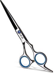 ULG hair cutting scissors with blue sapphire pivot for precise, professional-grade cuts.