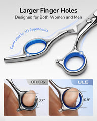 ULG ergonomic offset grip reduces wrist strain during long styling sessions.