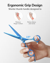 ULG offset-grip design reduces thumb strain for comfortable long sessions.