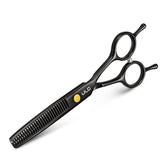 ULG thinning shears blades closeup show ultra sharp Japanese steel for clean cuts