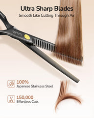ULG thinning shears ergonomic handle designed for comfortable all-day use