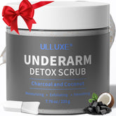 Ulluxe charcoal underarm scrub bottle pour for easy, refreshing application