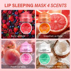 ulluxe lip mask set peach jar showcases nourishing moisture and soft lips