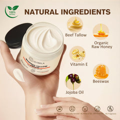 ULTIBELA beef tallow lavender jar — calming moisturizer for sensitive skin
