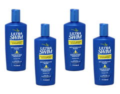 UltraSwim chlorine removal moisturizing shampoo bottle shows chlorine removal after swimming