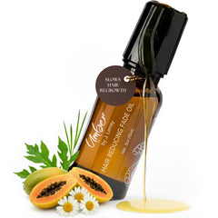 Umber by J. Lenay hair-reducing bottle promotes finer, softer facial hair.