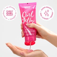 Umberto Giannini Curl Jelly on styled waves delivering bounce and frizz-free texture