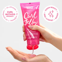 Umberto Giannini Curl Jelly texture swatch reveals gel consistency for curl definition
