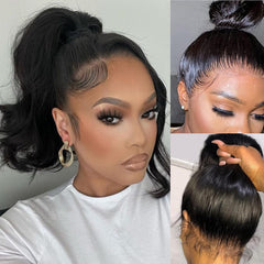 Umeiw 360 lace front wig baby-hair close-up for natural hairline.
