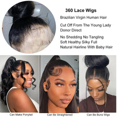 Umeiw 360 lace front wig high-ponytail-style shows styling versatility.