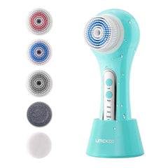 Umickoo Face Scrubber left-rotation mode for deep cleansing and pore purification.