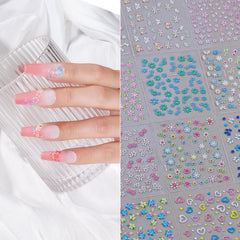 Umillars embossed petals with micro-pearl centers offer hand-painted look without tools.