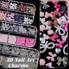 Umillars nail art kit charms and gems for versatile DIY embellishments
