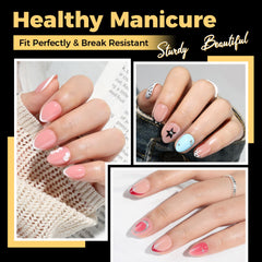 UNA GELLA almond nail tips no trace image, clean clear tips for easy shaping