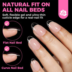UNA GELLA easy-to-use tips with smooth edges for snug fit.