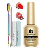 UNA GELLA gel-polish-remover-kit-closeup shows quick removal capability